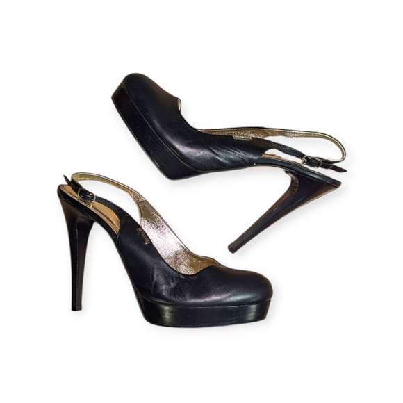 GF Ferre Black Women’s Slip On Stiletto Shoes 40 With Platform - Picture 1 of 7